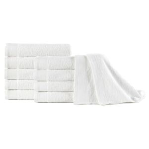 VidaXL Hand Towels 10 pcs Cotton 350 gsm 50x100 cm White
