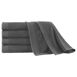 VidaXL Bath Towel Set 5 pcs Cotton 450 gsm 100x150 cm Black