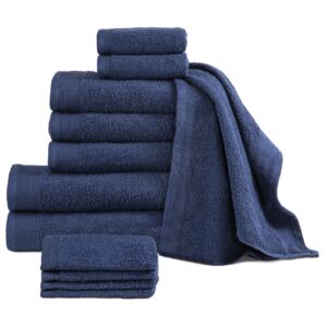 VidaXL 12 Piece Towel Set Cotton 450 gsm Navy