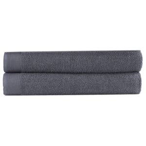 VidaXL Bath Towel Set 2 pcs Cotton 450 gsm 100x150 cm Anthracite