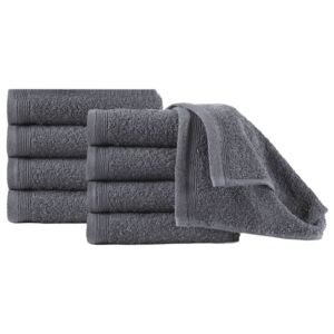 VidaXL Guest Towels 10 pcs Cotton 450 gsm 30x50cm Anthracite