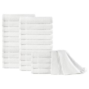 VidaXL Hand Towels 25 pcs Cotton 350 gsm 50x100 cm White