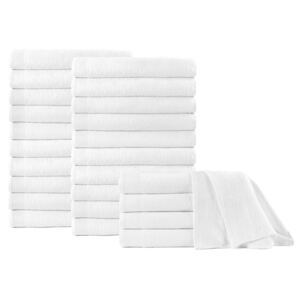 VidaXL Shower Towels 25 pcs Cotton 350 gsm 70x140 cm White