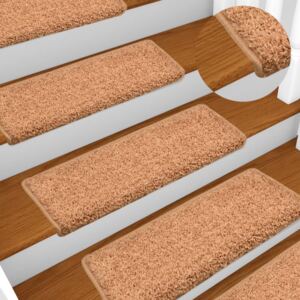 VidaXL Carpet Stair Treads 15 pcs 65x25 cm Brown