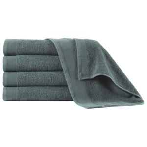 VidaXL Shower Towels 5 pcs Cotton 450 gsm 70x140 cm Green