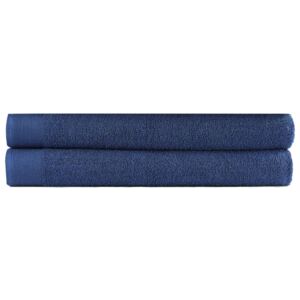VidaXL Sauna Towel Set 2 pcs Cotton 450 gsm 80x200 cm Navy