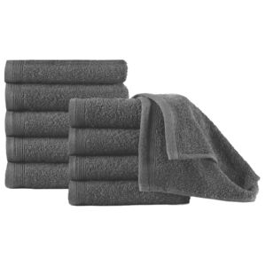 VidaXL Guest Towels 10 pcs Cotton 450 gsm 30x50 cm Black