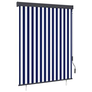 VidaXL Outdoor Roller Blind 140x250 cm Blue and White
