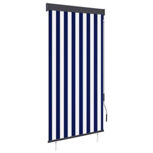 VidaXL Outdoor Roller Blind 80x250 cm Blue and White