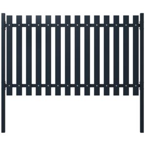 VidaXL Fence Panel Anthracite 174.5x75 cm Powder-coated Steel