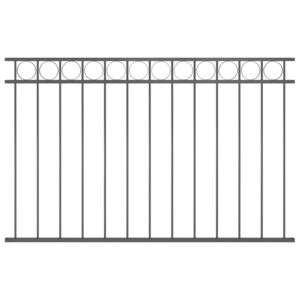 VidaXL Fence Panel Steel 1.7x1 m Black