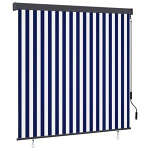 VidaXL Outdoor Roller Blind 160x250 cm Blue and White