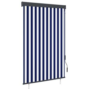 VidaXL Outdoor Roller Blind 120x250 cm Blue and White