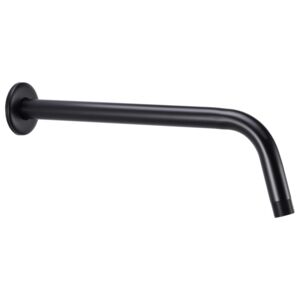 VidaXL Shower Support Arm Round Stainless Steel 201 Black 30 cm