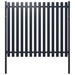 VidaXL Fence Panel Anthracite 174.5x150 cm Powder-coated Steel