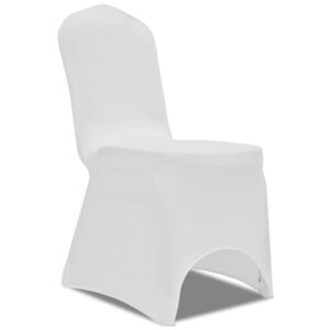 VidaXL Chair Cover Stretch White 50 pcs