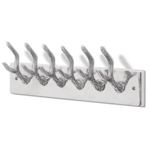 VidaXL Aluminium Wardrobe Hook Coat Rack Hat/Tie Hanger Silver