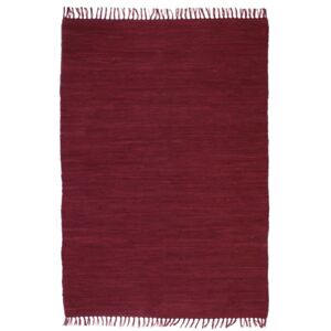 VidaXL Hand-woven Chindi Rug Cotton 160x230 cm Burgundy