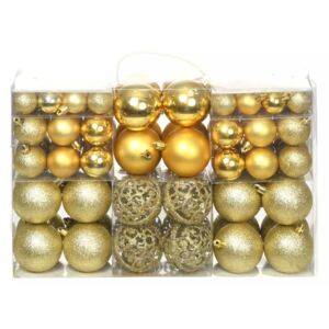 VidaXL 100 Piece Christmas Ball Set 6 cm Gold