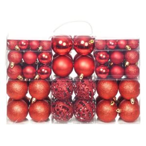 VidaXL 100 Piece Christmas Ball Set 6 cm Red