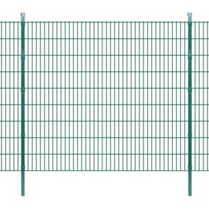 VidaXL 2D Garden Fence Panels & Posts 2008x1830 mm 4 m Green