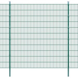 VidaXL 2D Garden Fence Panel & Posts 2008x2230 mm 2 m Green