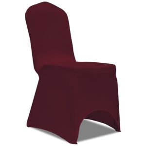 VidaXL 100 pcs Stretch Chair Covers Bordeaux