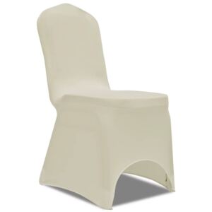 VidaXL 100 pcs Stretch Chair Covers Cream
