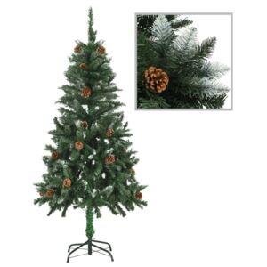 VidaXL Artificial Christmas Tree with Pine Cones and White Glitter 150 cm
