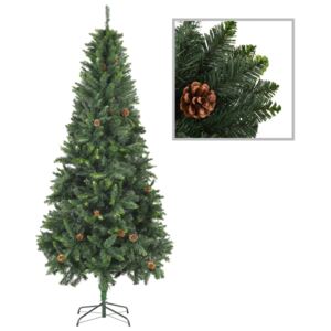 VidaXL Artificial Christmas Tree with Pine Cones Green 210 cm