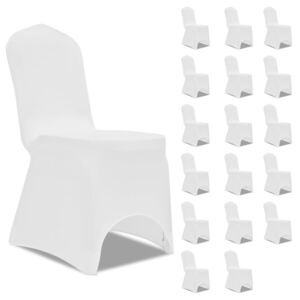 VidaXL Chair Cover Stretch White 18 pcs