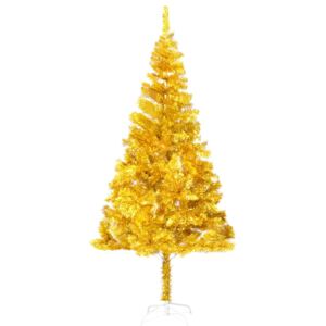 VidaXL Artificial Christmas Tree with Stand Gold 180 cm PET