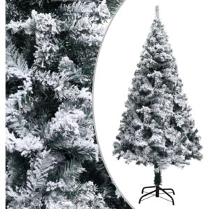 VidaXL Artificial Christmas Tree with Flocked Snow Green 150 cm PVC