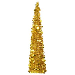 VidaXL Pop-up Artificial Christmas Tree Gold 150 cm PET