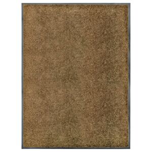 VidaXL Doormat Washable Brown 90x120 cm