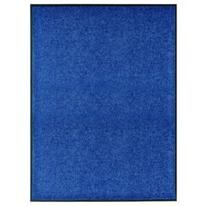 VidaXL Doormat Washable Blue 90x120 cm