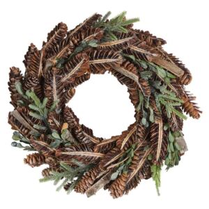 Beliani Christmas Wreath ⌀ 35 cm Brown KAAVI