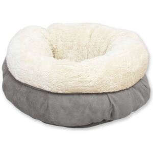Afp Dog/Cat Bed Lambswool Donut Grey