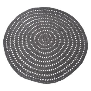 LABEL51 Carpet Knitted Cotton Round 150 cm Anthracite