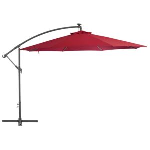 VidaXL Cantilever Umbrella with Aluminium Pole 350 cm Bordeaux Red