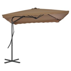 VidaXL Outdoor Parasol with Steel Pole 250x250 cm Taupe