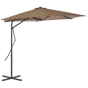 VidaXL Outdoor Parasol with Steel Pole 300 cm Taupe