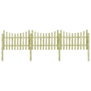 VidaXL Garden Fence with 4 Posts Impregnated Pinewood 510x120 cm