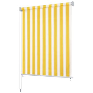 VidaXL Outdoor Roller Blind 350x140 cm Yellow and White Stripe