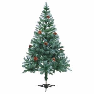 VidaXL Frosted Christmas Tree with Pinecones 150 cm