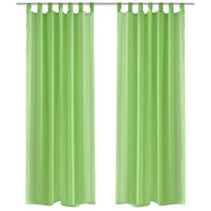 VidaXL Apple Green Sheer Curtain 140 x 245 cm 2 pcs