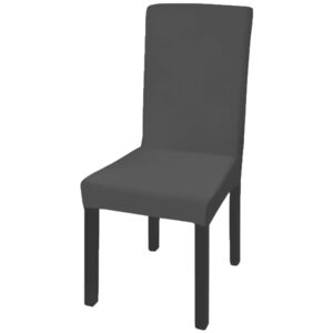 VidaXL 6 pcs Black Straight Stretchable Chair Cover