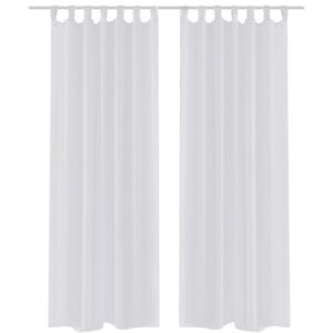 VidaXL White Sheer Curtain 140 x 225 cm 2 pcs