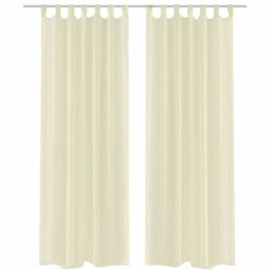 VidaXL Cream Sheer Curtain 140 x 245 cm 2 pcs