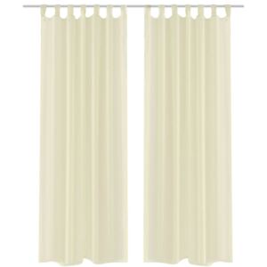 VidaXL Cream Sheer Curtain 140 x 175 cm 2 pcs